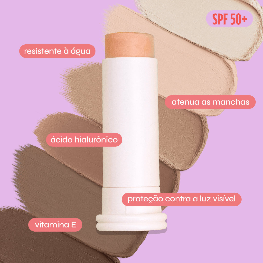 Protetor Solar em Stick com Cor FPS 50+